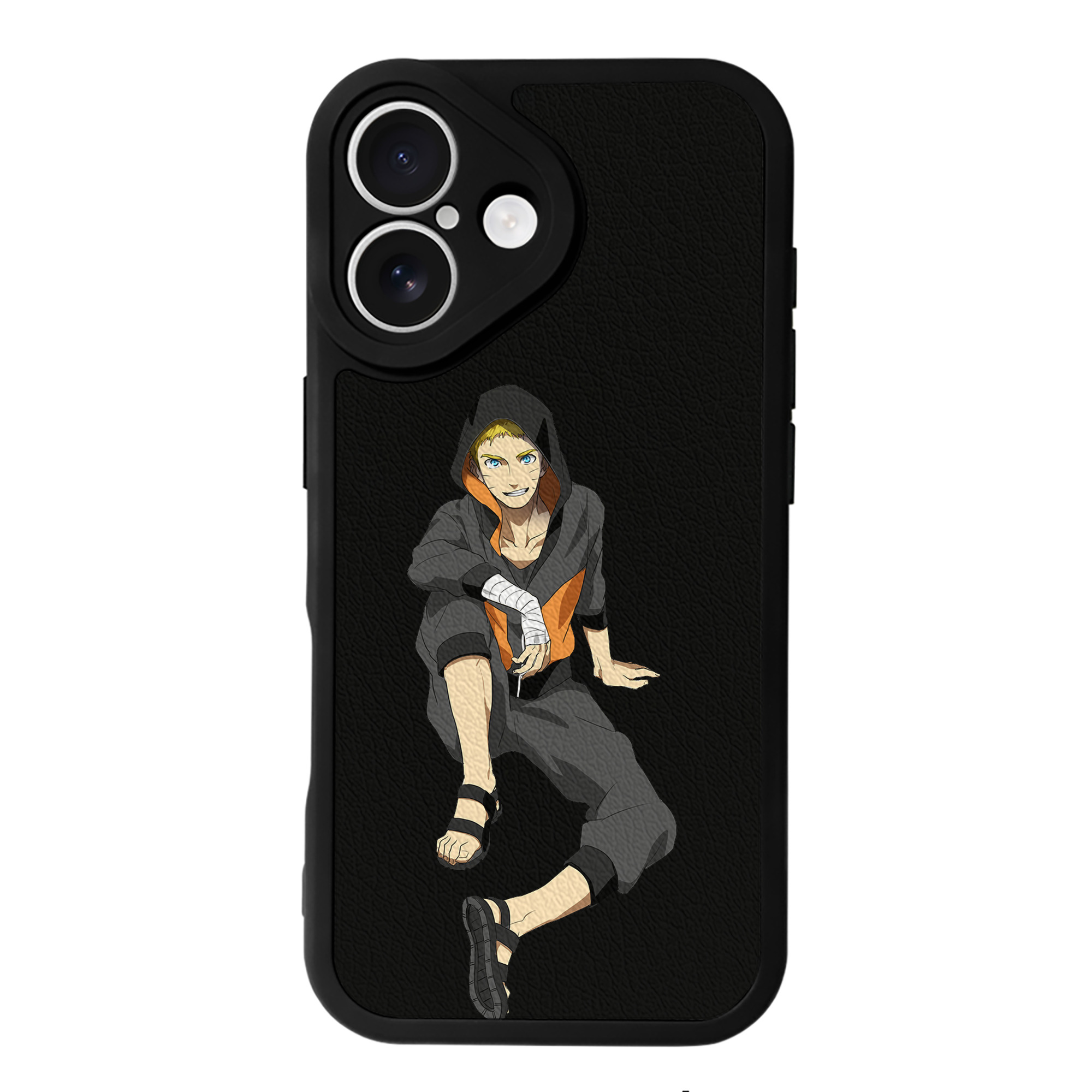 （画像用） NARUTO -ナルト- うずまき ナルト Uzumaki Naruto 【iPhone 16シリーズ対応】シリコンスマホケース（レザー調） 材質：シリコン
